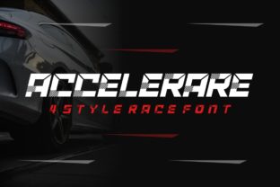 Accelerare Typeface: Sporty Sans Serif for Dynamic Craft Projects