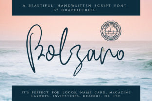 Bolzano Script Handwritten Font for Elegant Crafts