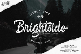 Brightside Script Font for Vintage-Style Branding and Crafts