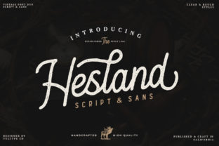 Hesland Handwritten Font Review for Vintage Branding
