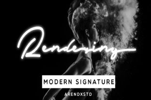 Rendering Typeface: A Casual Handwritten Font for Organic Brand Identity